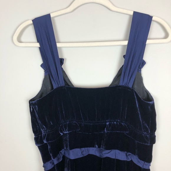 Marc by Marc Jacobs Navy Blue Velvet Silk Dress - Picture 5 of 7
